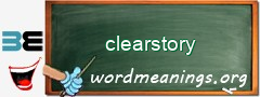 WordMeaning blackboard for clearstory